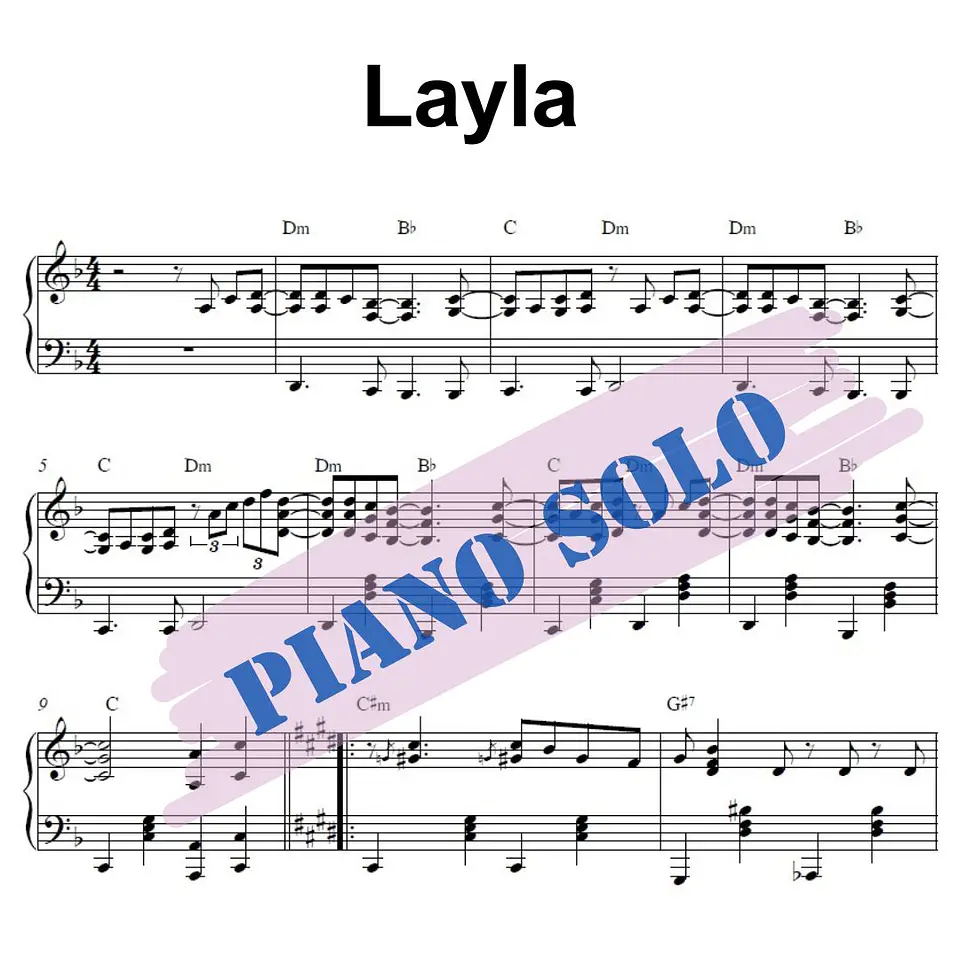PS 0008 - Layla- Eric Clapton - Piano solo 1