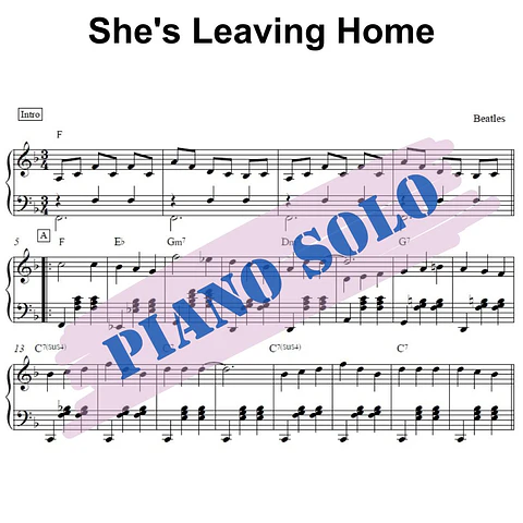 PS 0009 - She's Leaving Home - Beatles - Piano solo