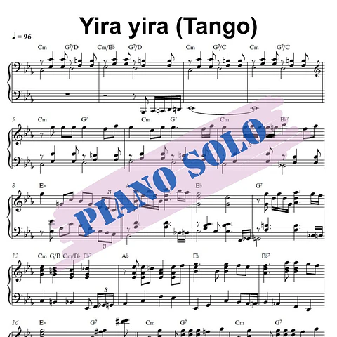 PS 0012 - Yira yira - Tango - Piano solo
