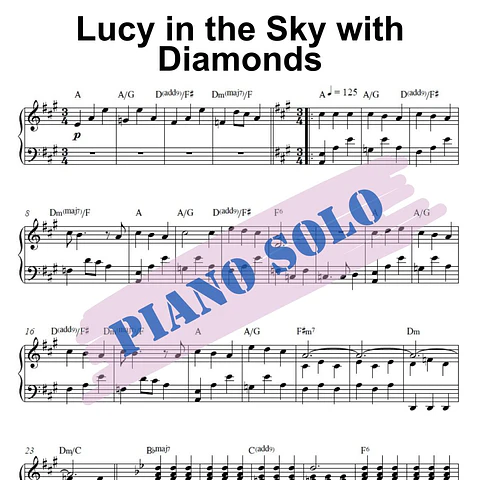 PS 0015 - Lucy in the Sky with Diamonds - Beatles - Piano solo
