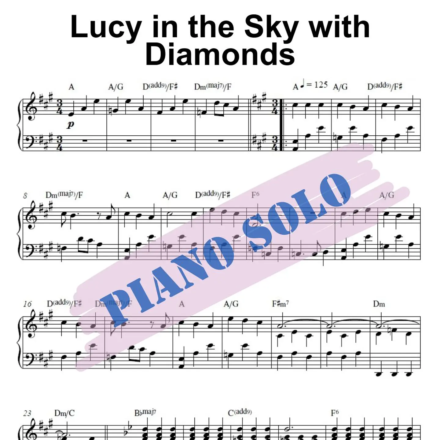 PS 0015 - Lucy in the Sky with Diamonds - Beatles - Piano solo 1