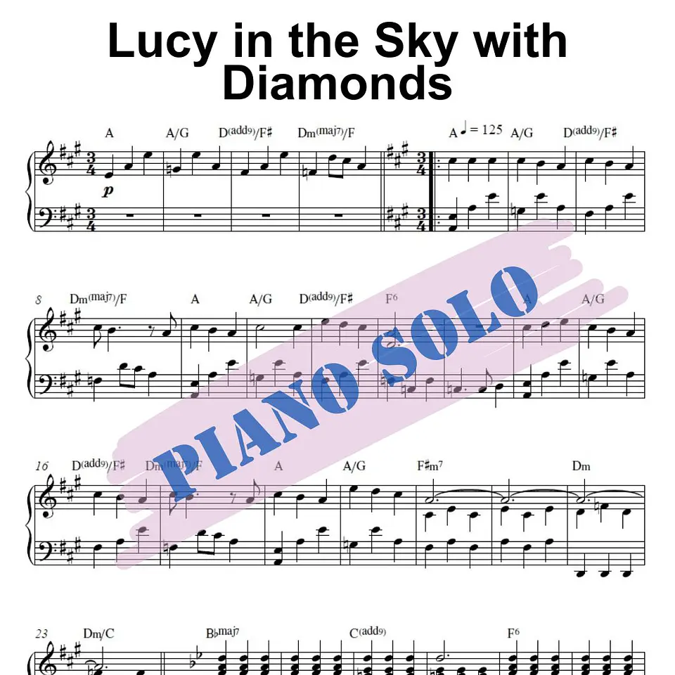 PS 0015 - Lucy in the Sky with Diamonds - Beatles - Piano solo 1