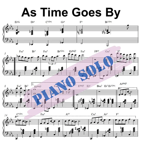 PS 0016 - As Time Goes By - Jazz Standard - Piano solo
