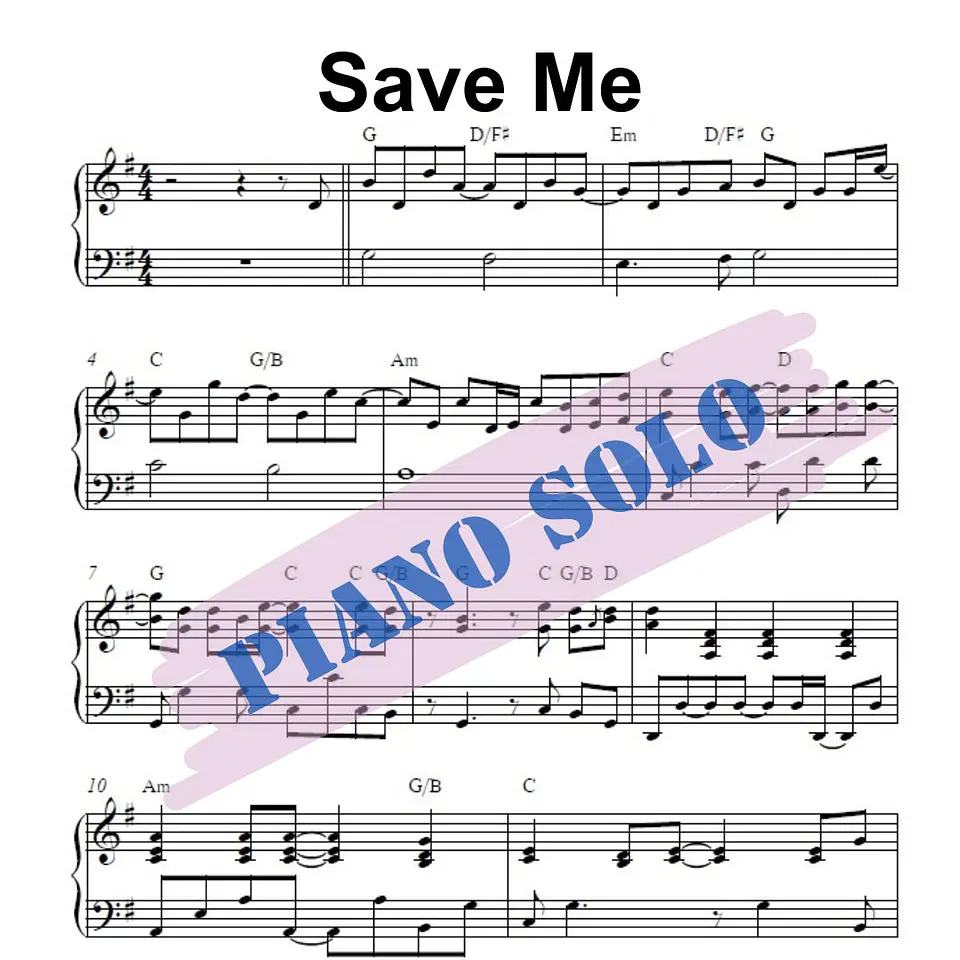 PS 0017 - Save Me - Queen - Piano solo 1