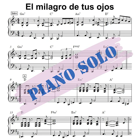 PS 0026 - El milagro de tus ojos - Donald McCluskey - Piano solo