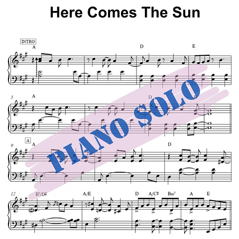 PS 0028 - Here Comes The Sun - Beatles - Piano solo