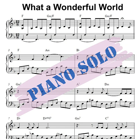 PS 0029 - What A Wonderful World - Louis Armstrong - Piano solo
