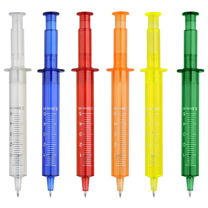 Bolígrafo Plástico Jeringa (Pack de 100 Lápices). 1