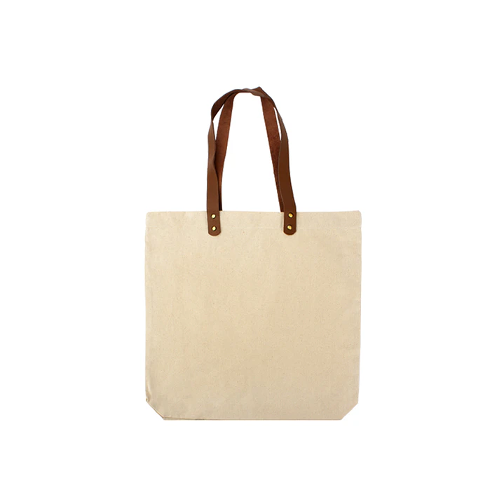 Bolsa de Compras Canvas asas Cuero (12 Unidades). 2