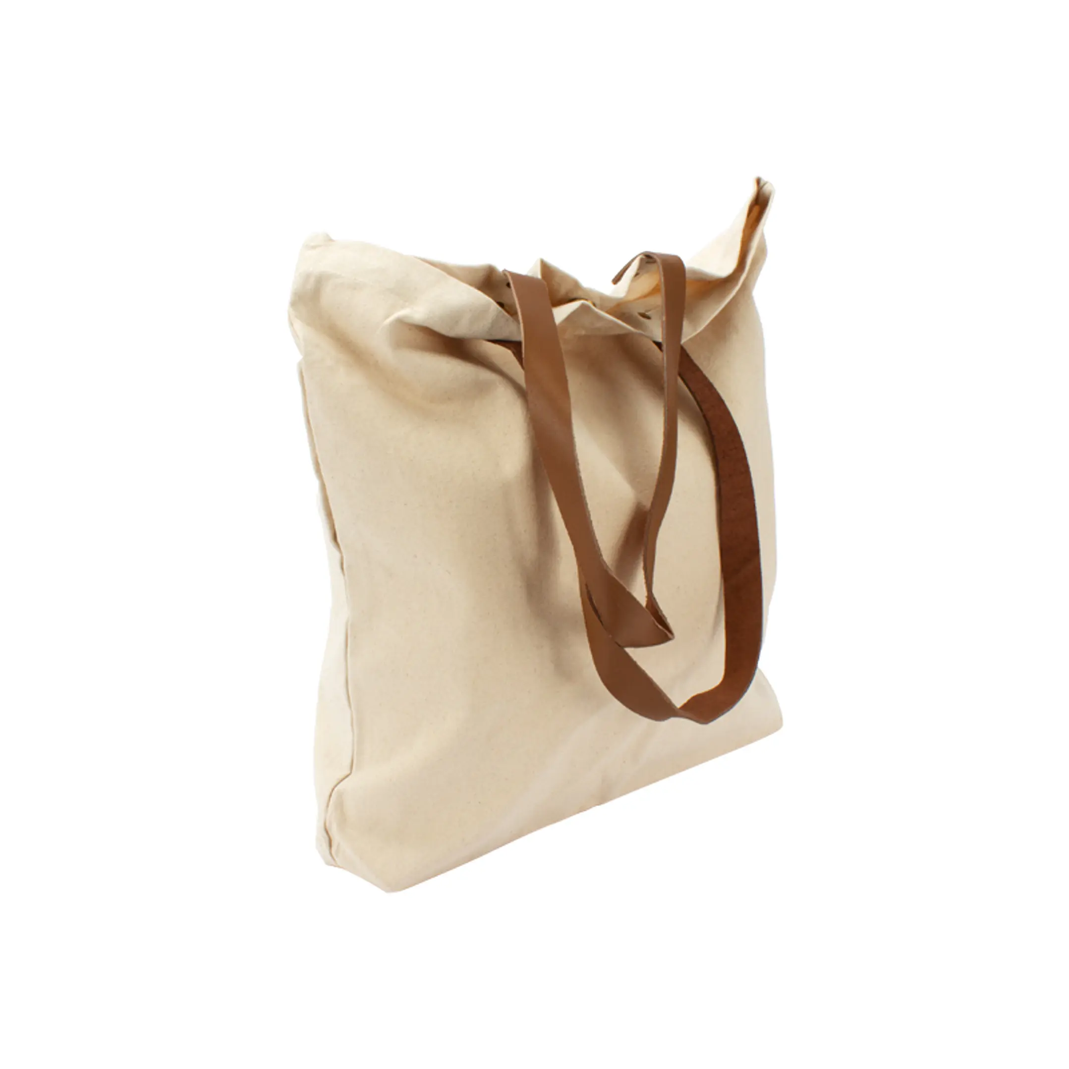 Bolsa de Compras Canvas asas Cuero (12 Unidades). 3