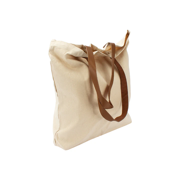 Bolsa de Compras Canvas asas Cuero (12 Unidades). 3