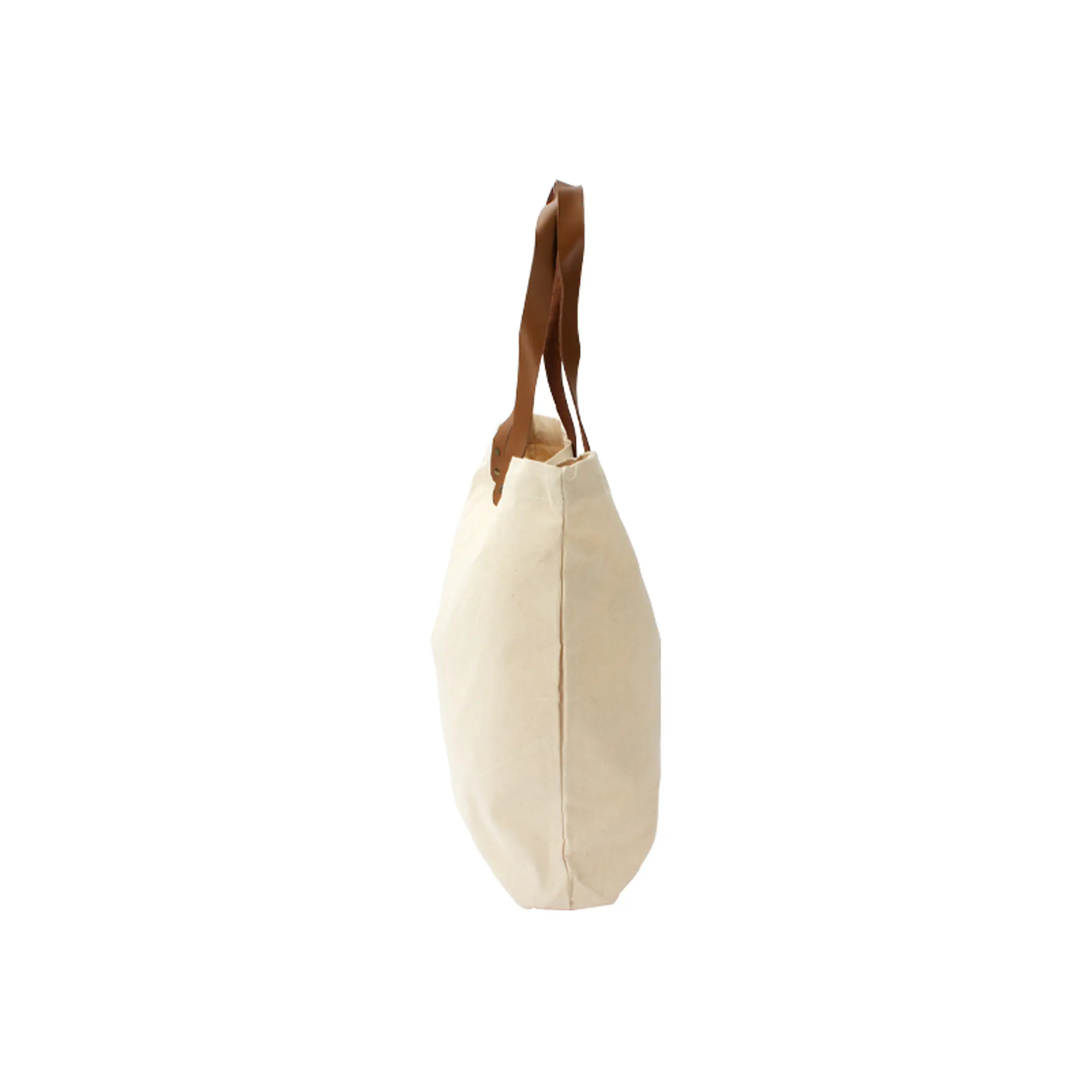 Bolsa de Compras Canvas asas Cuero (12 Unidades). 4