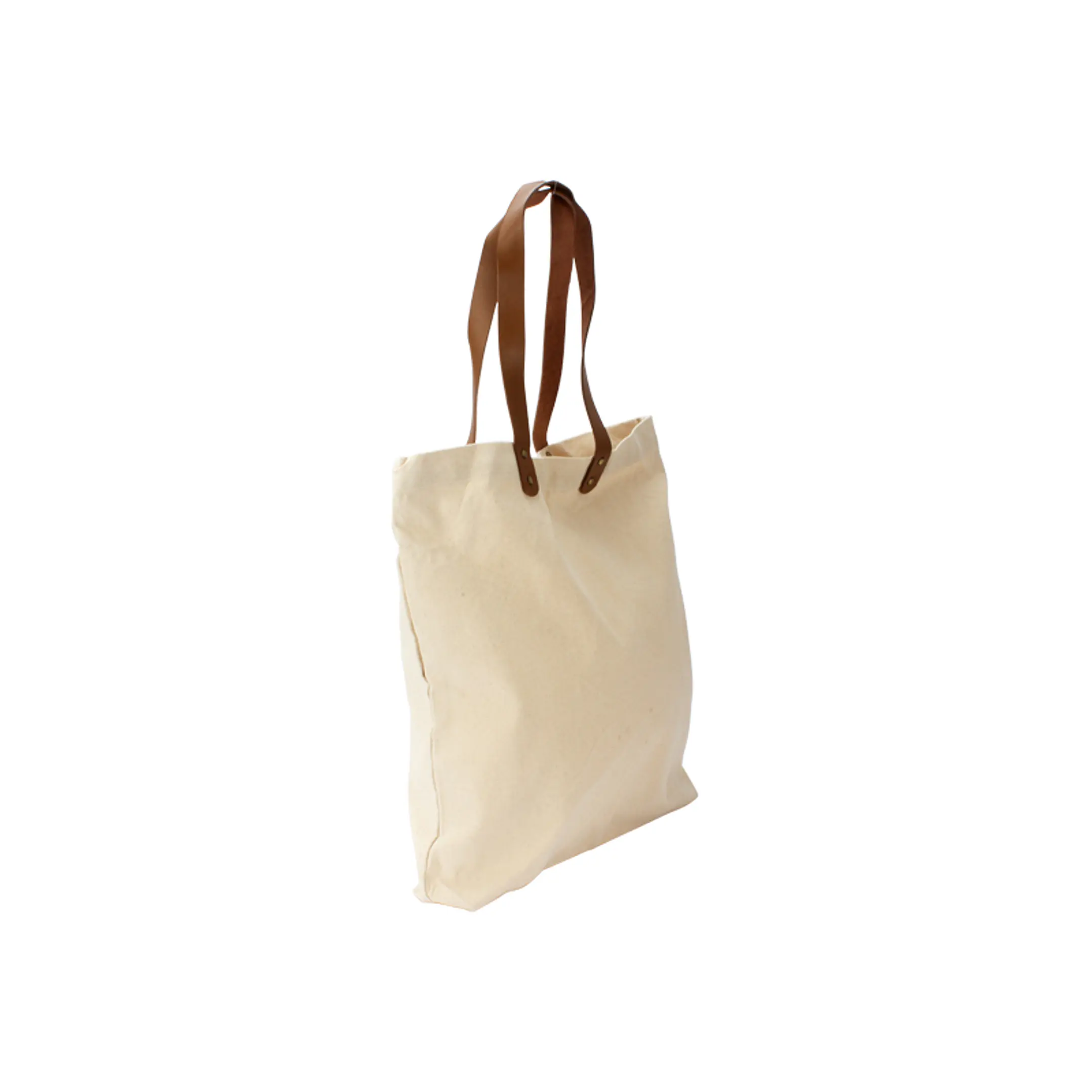 Bolsa de Compras Canvas asas Cuero (12 Unidades). 5