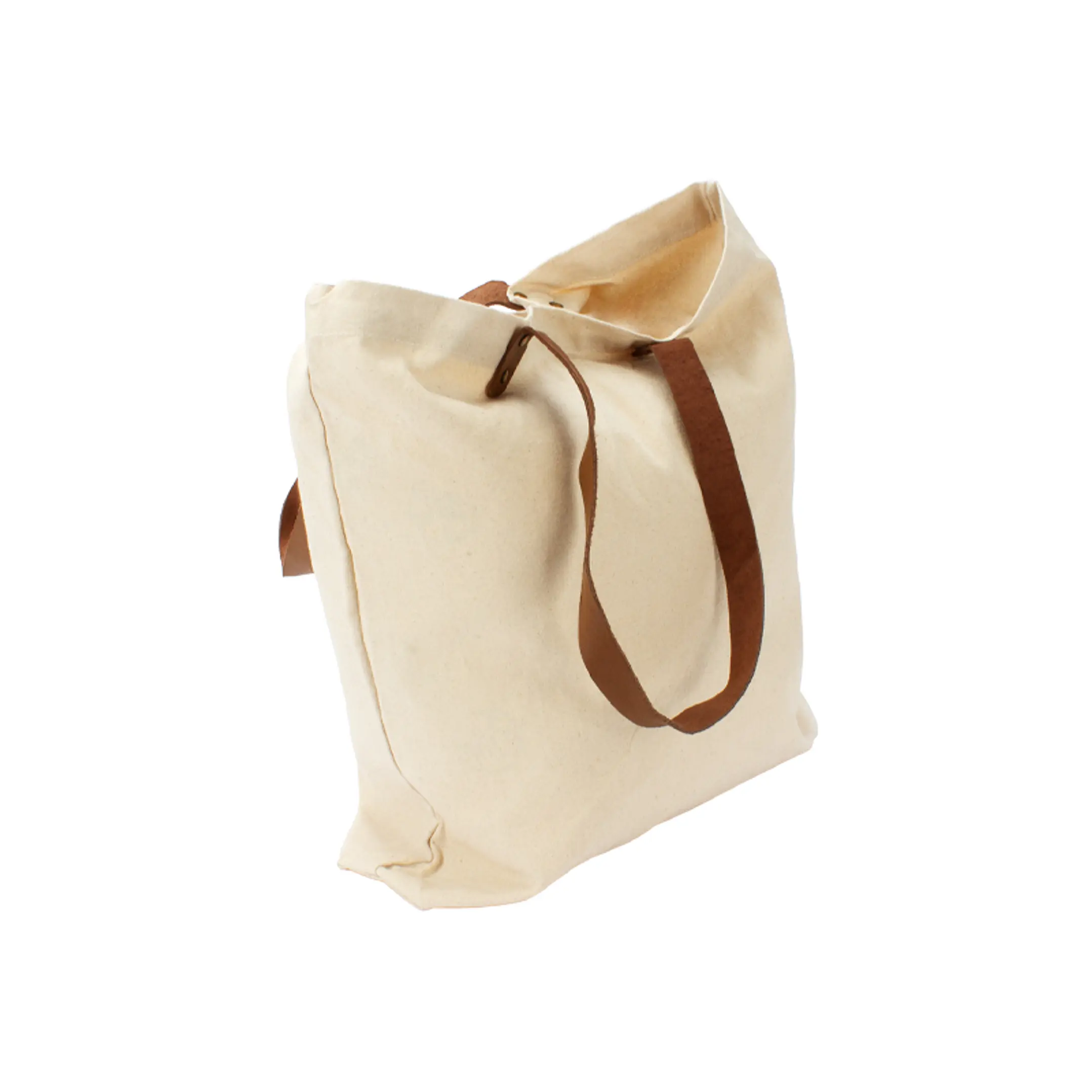 Bolsa de Compras Canvas asas Cuero (12 Unidades). 7