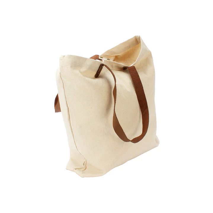 Bolsa de Compras Canvas asas Cuero (12 Unidades). 7