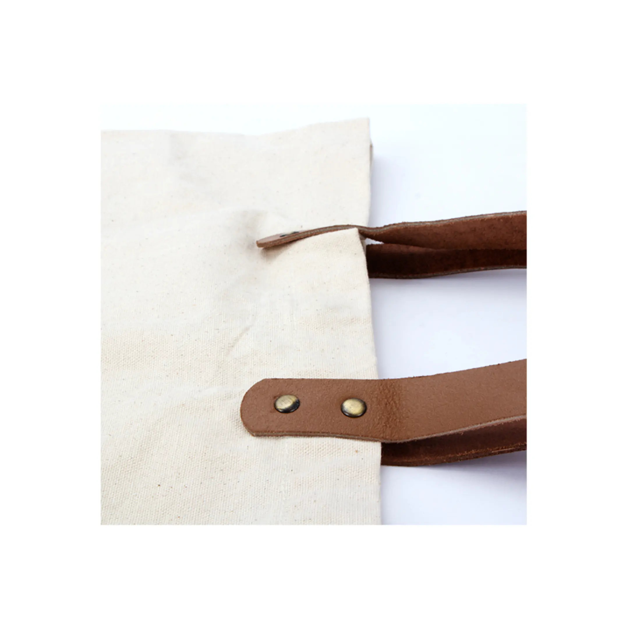 Bolsa de Compras Canvas asas Cuero (12 Unidades). 9
