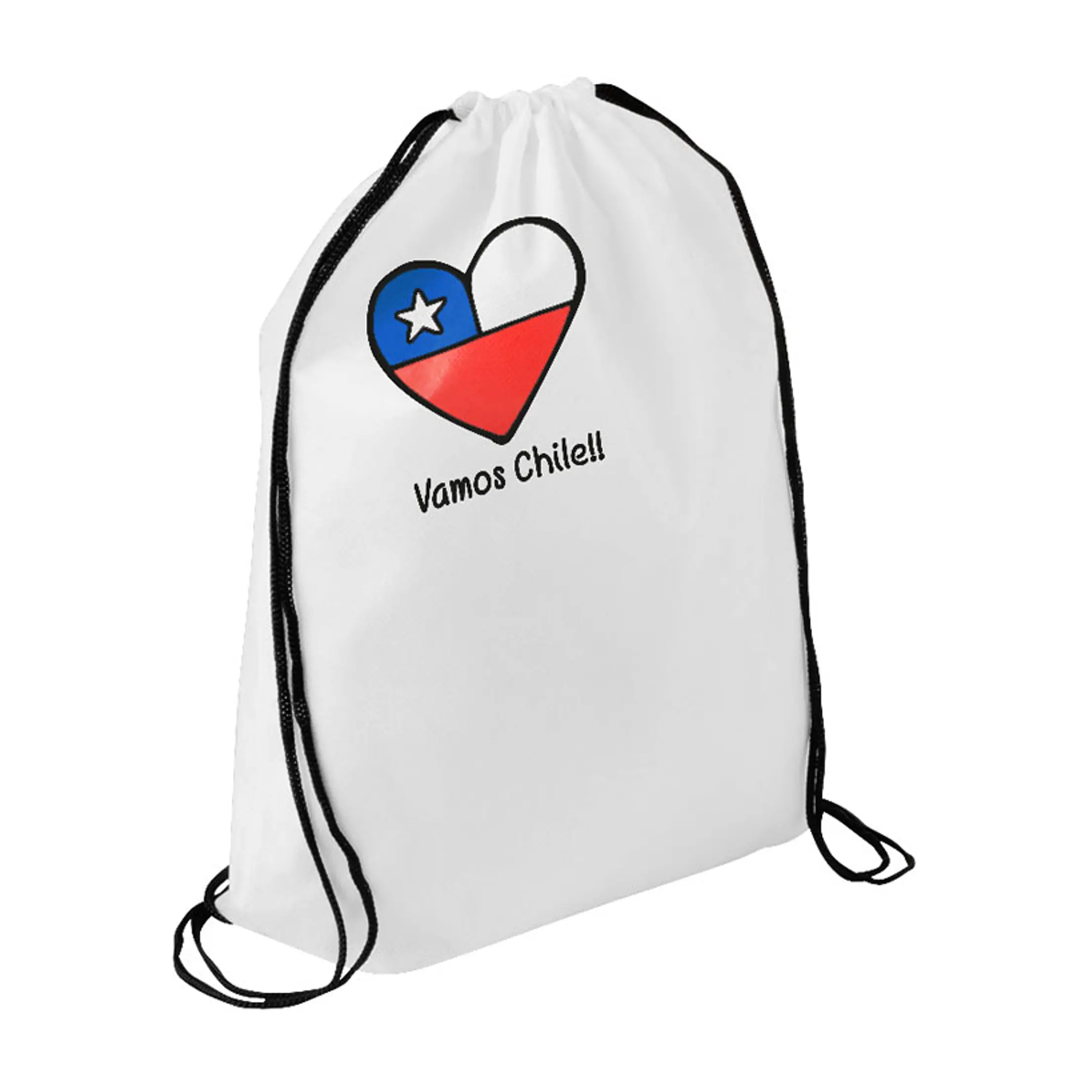 Mochila tipo Morral Vamos Chile!! (Pack 100 Unidades). 1