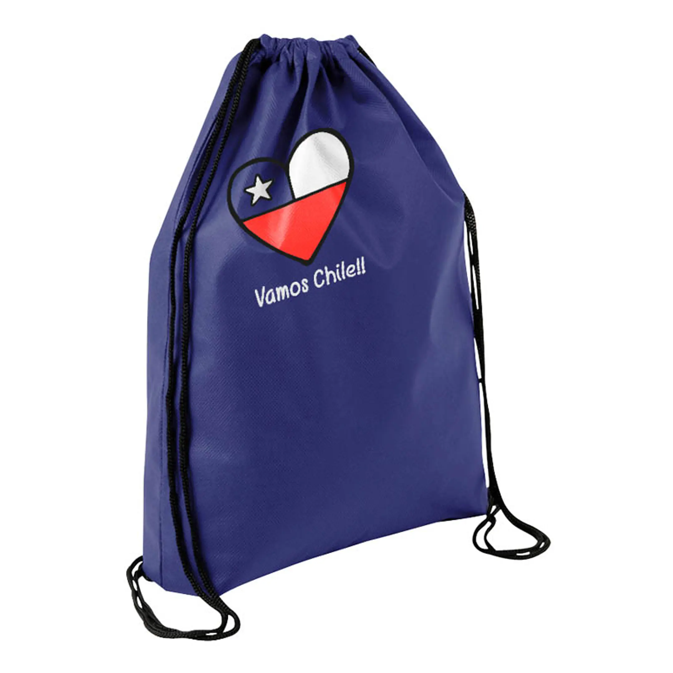 Mochila tipo Morral Vamos Chile!! (Pack 100 Unidades). 2