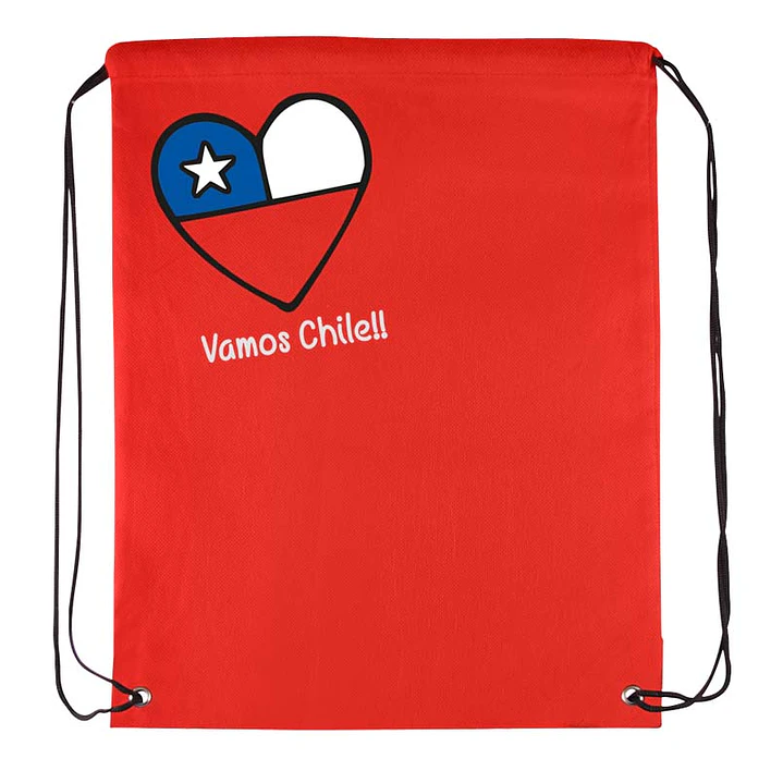 Mochila tipo Morral Vamos Chile!! (Pack 100 Unidades). 4