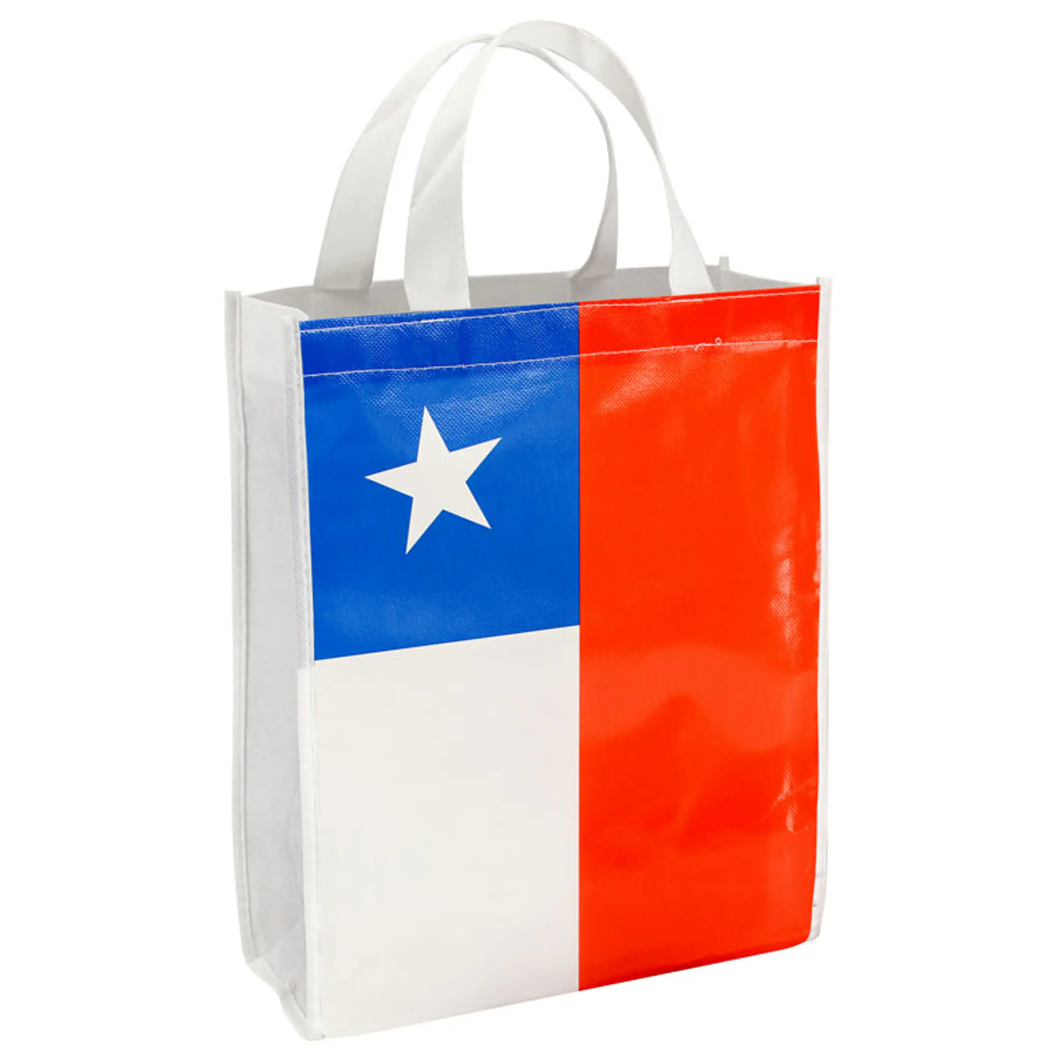 Bolsa TNT Bandera Chilena (Pack 100 Unidades). 1