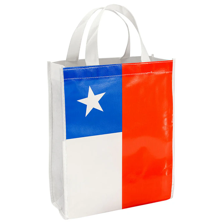 Bolsa TNT Bandera Chilena (Pack 100 Unidades). 1