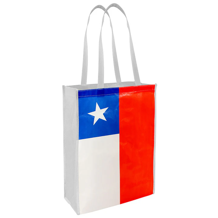 Bolsa TNT Bandera Chilena (Pack 100 Unidades). 1