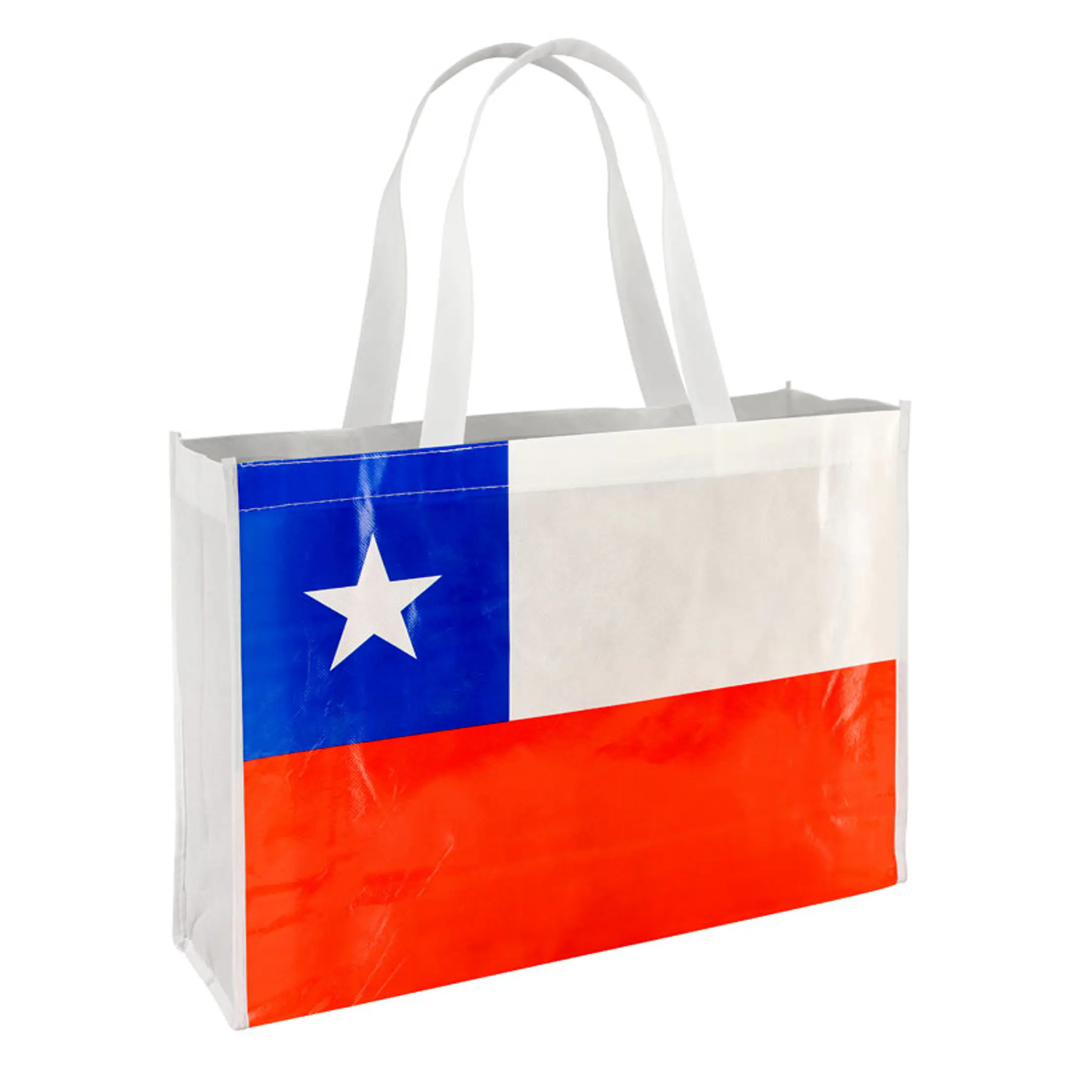 Bolsa TNT Bandera Chilena (Pack 100 Unidades). 1