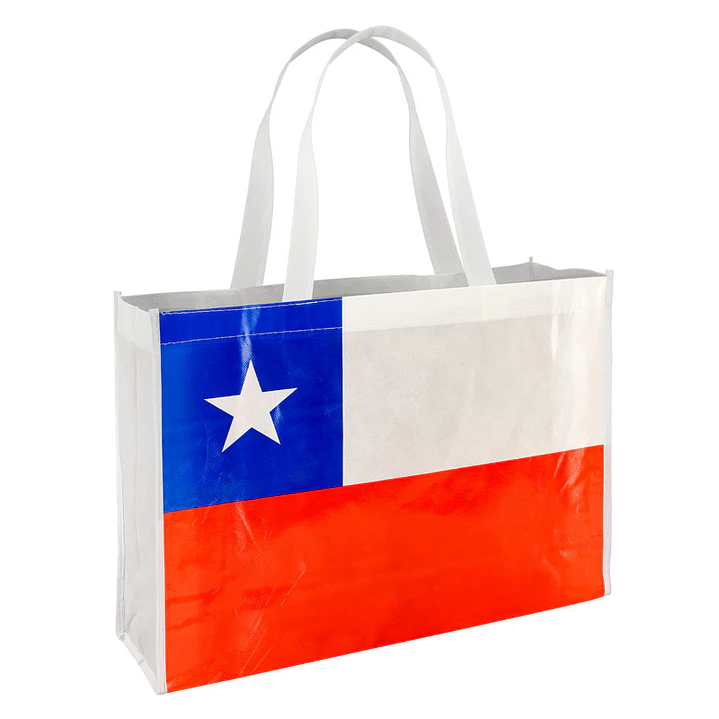 Bolsa TNT Bandera Chilena (Pack 100 Unidades). 1