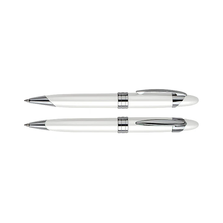 Bolígrafo Metálico White Pearl (Pack de 10 Lápices). 3