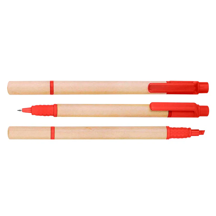 Bolígrafo Ecológico con Destacador (Pack de 100 Lápices). 3