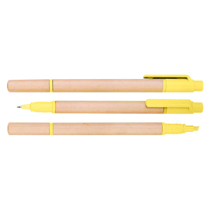 Bolígrafo Ecológico con Destacador (Pack de 100 Lápices). 5