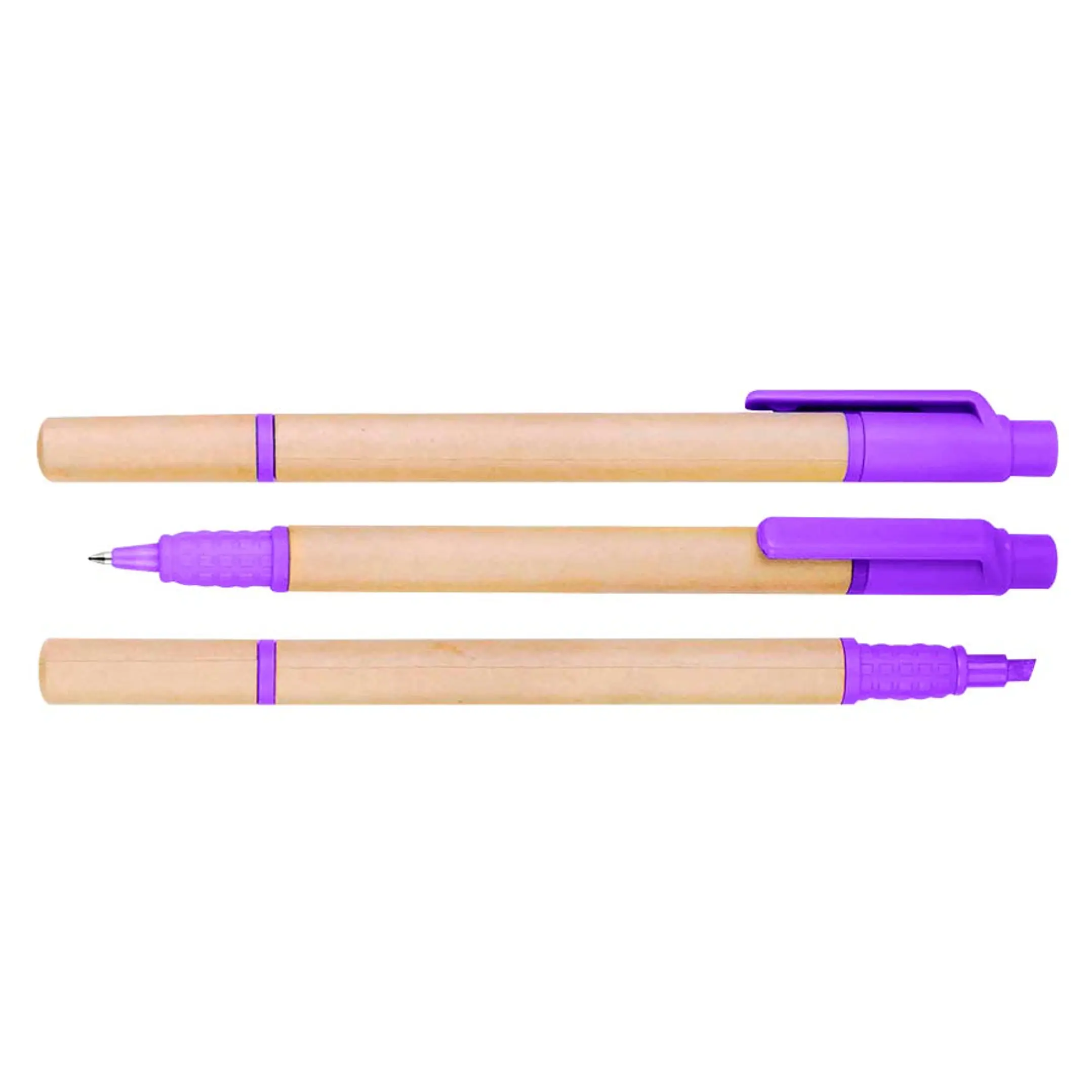 Bolígrafo Ecológico con Destacador (Pack de 100 Lápices). 7