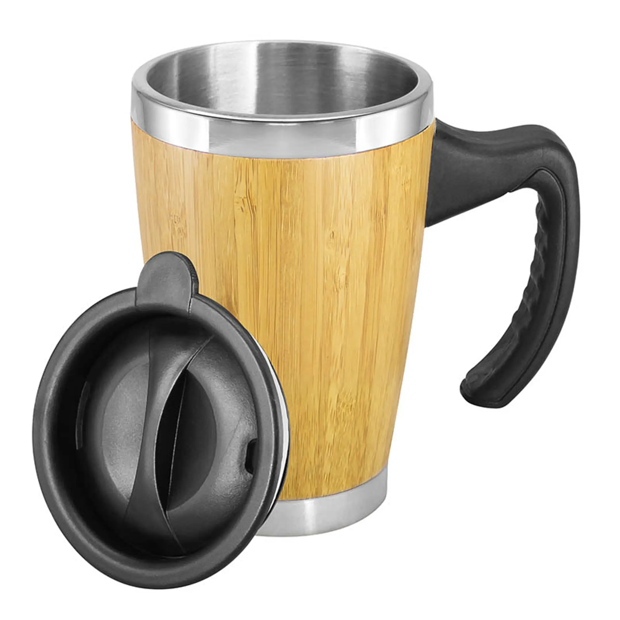 Mug de Bamboo con Asa Plástica 2