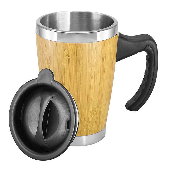 Mug de Bamboo con Asa Plástica 2