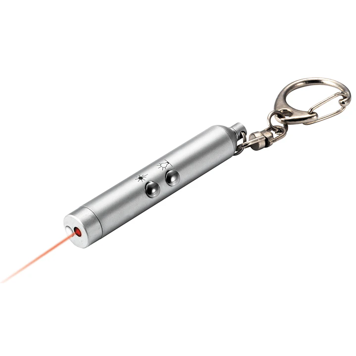 Llavero Metálico con Puntero Láser y Linterna LED (Pack 25 Llaveros). 1