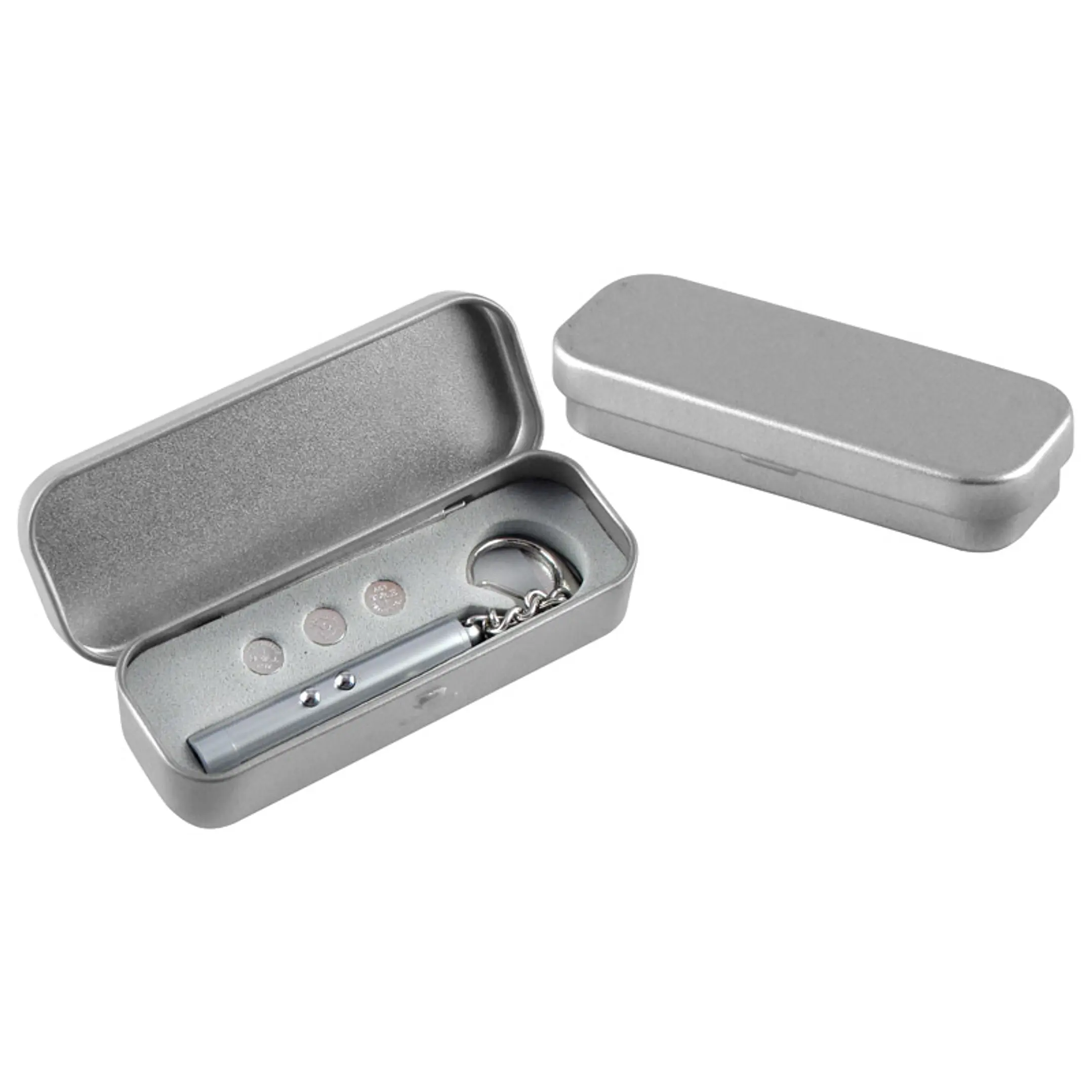 Llavero Metálico con Puntero Láser y Linterna LED (Pack 25 Llaveros). 3
