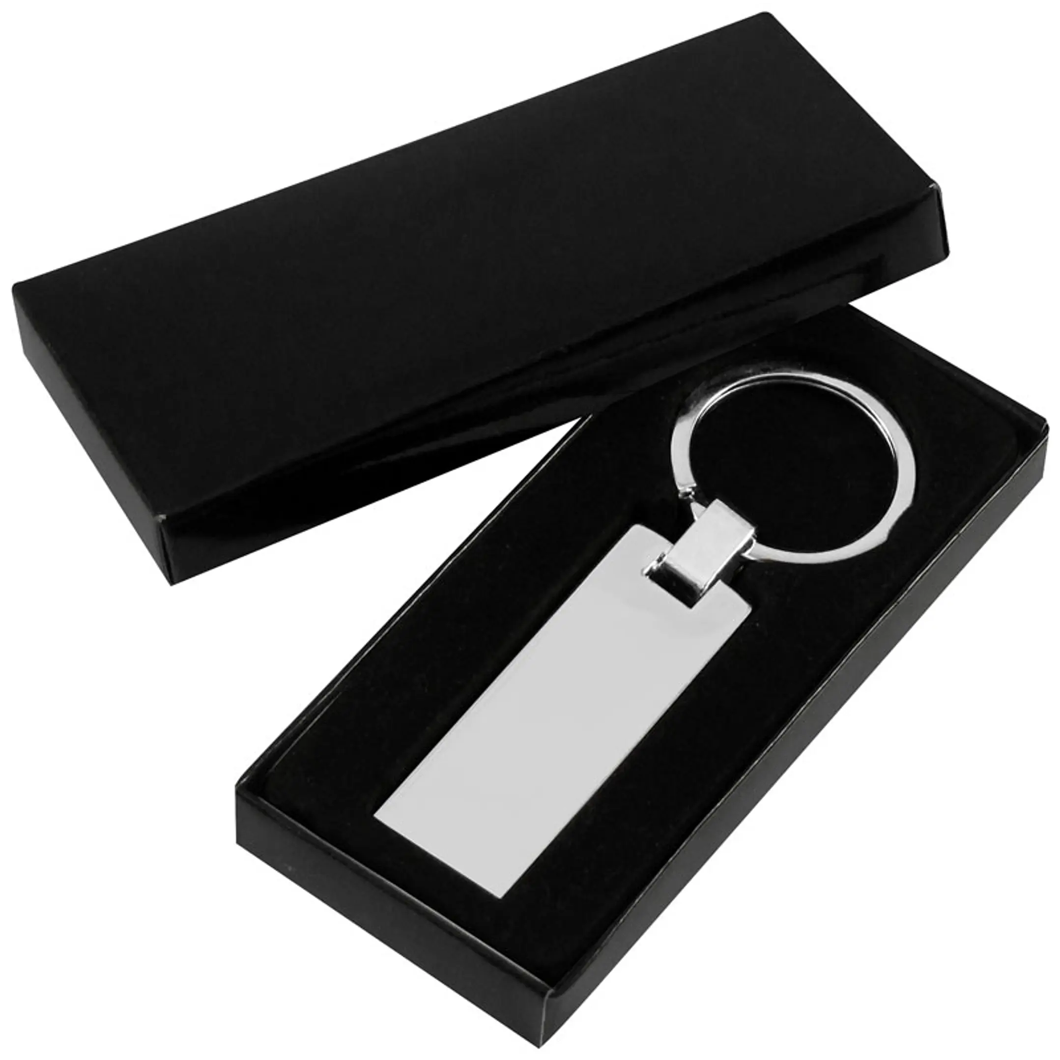 Llavero Rectangular Plano (Pack 25 Llaveros). 2