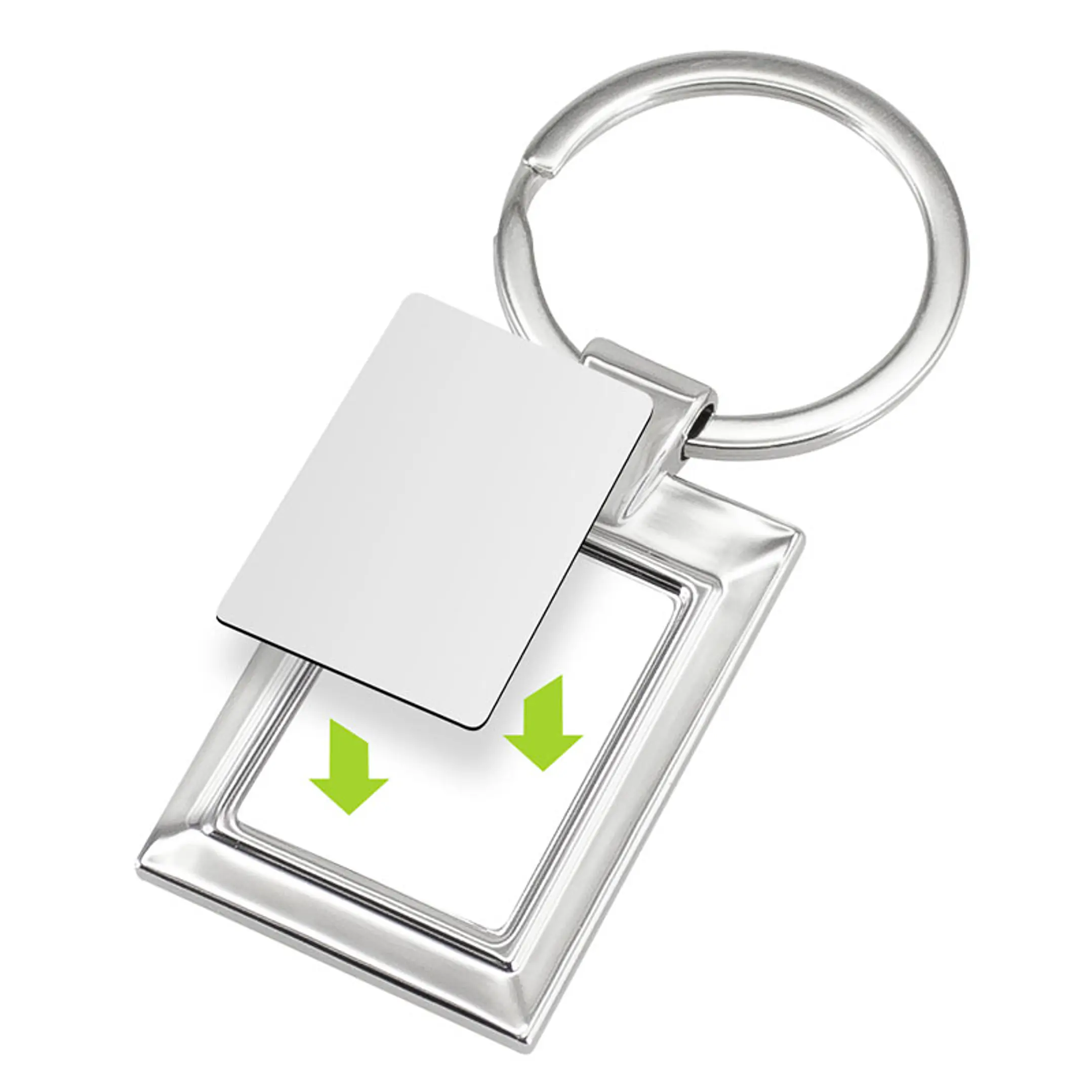 Llavero Metálico Rectangular (Pack 25 Llaveros). 2