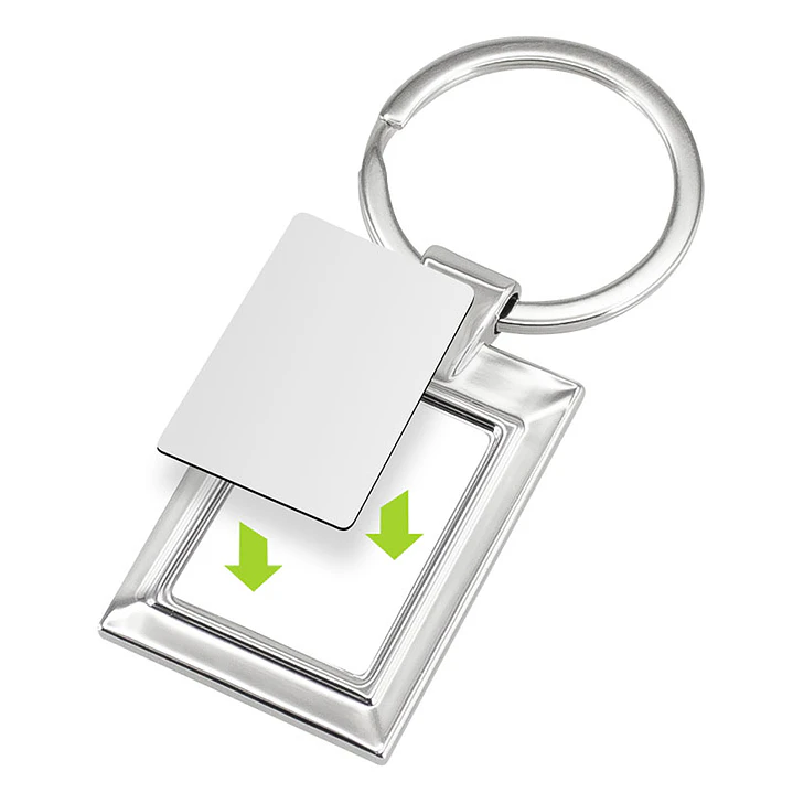 Llavero Metálico Rectangular (Pack 25 Llaveros). 2