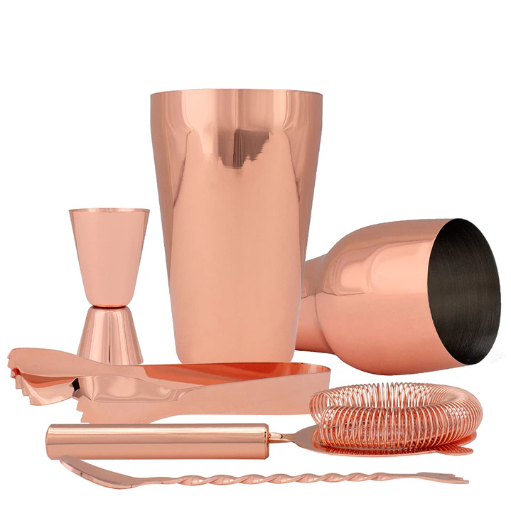 Set de Cóctel metálico Encobrizado 1