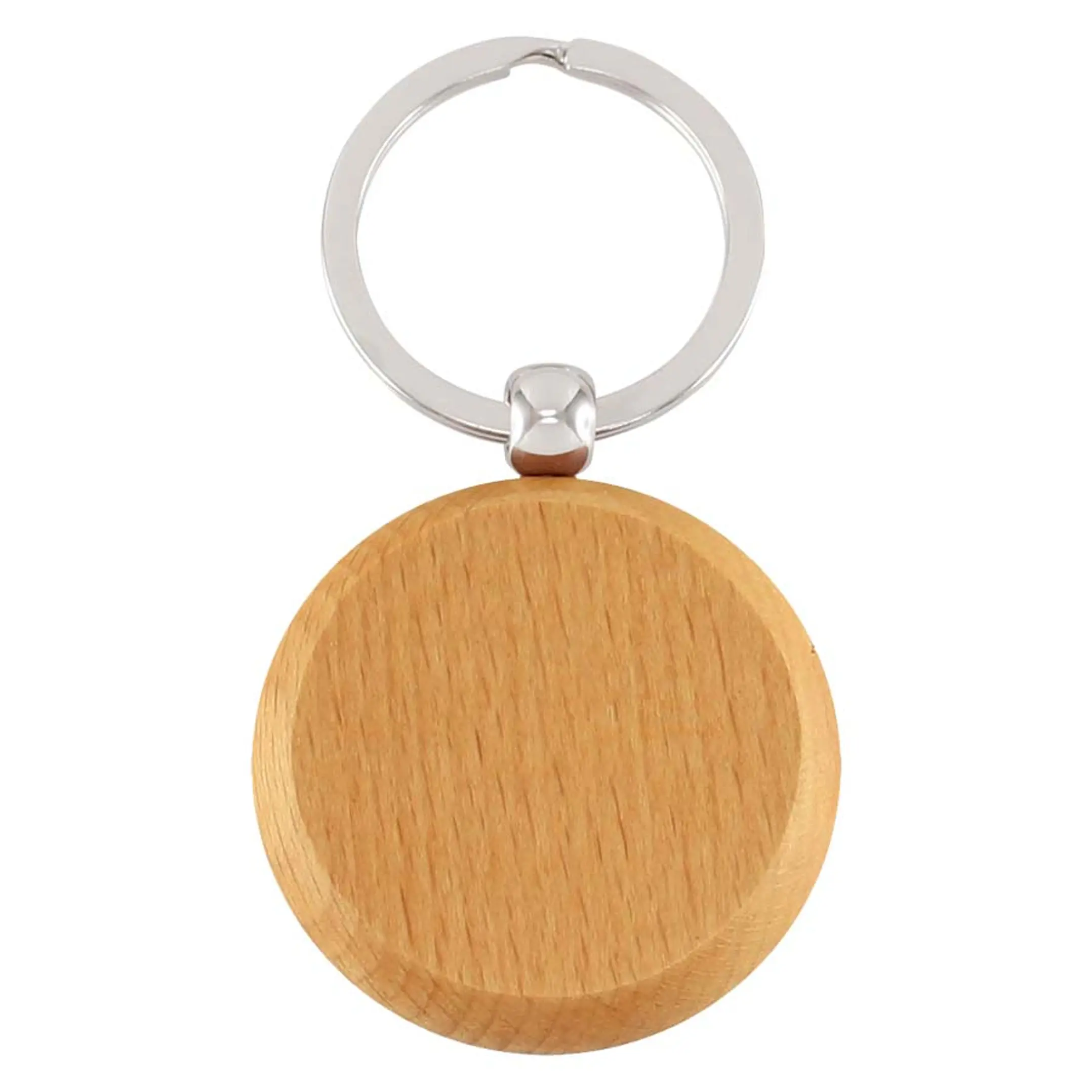 Llavero Redondo de Madera Bambú 1