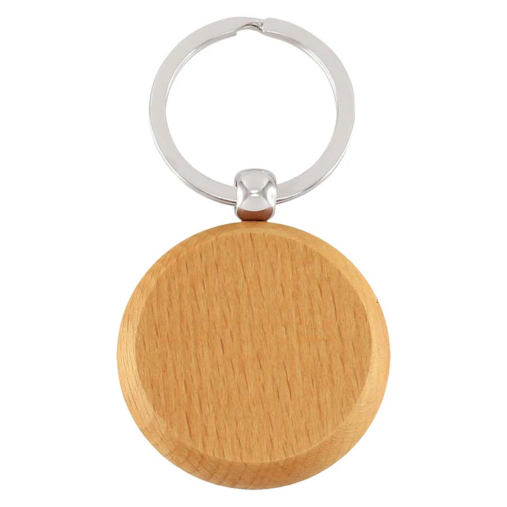 Llavero Redondo de Madera Bambú 1