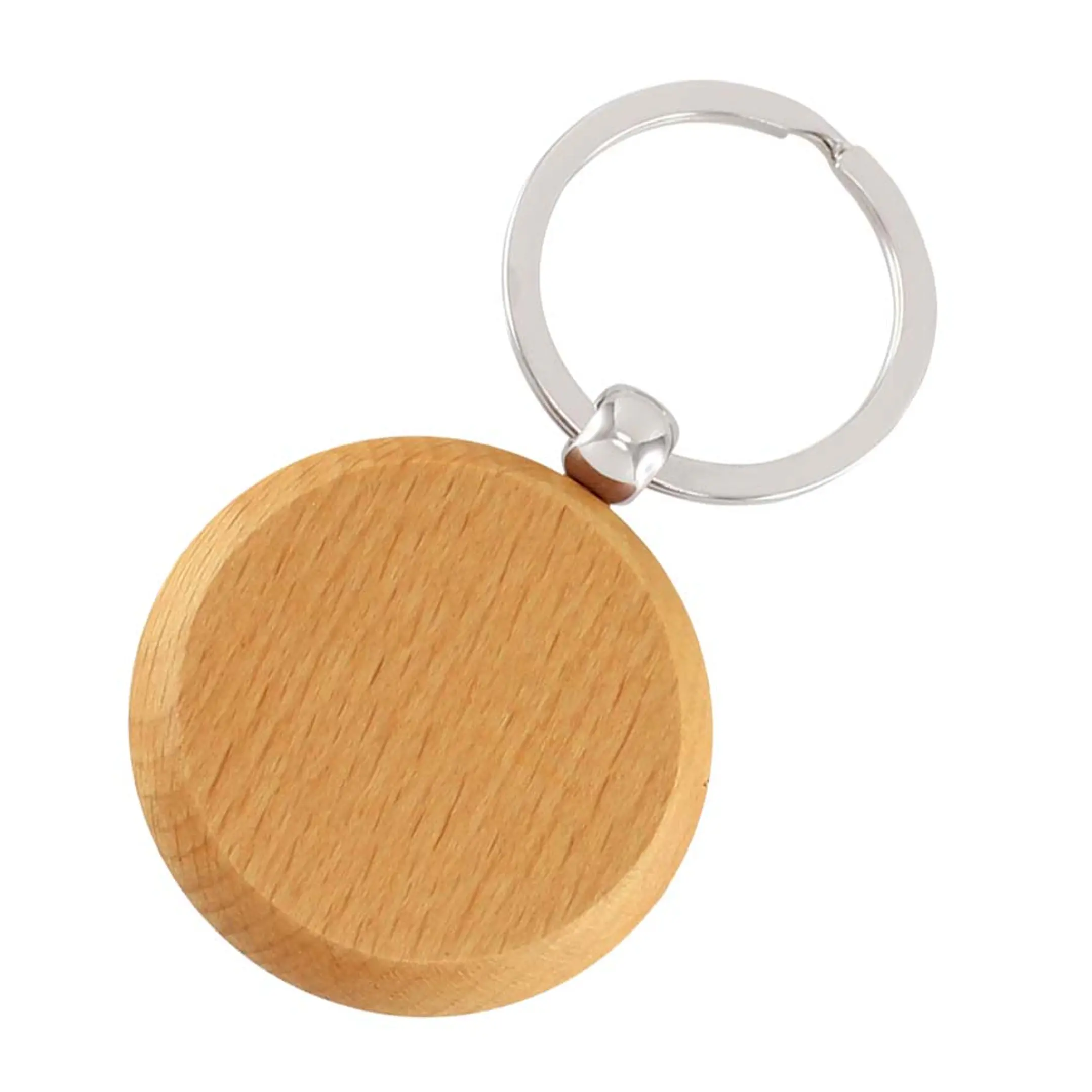 Llavero Redondo de Madera Bambú 2