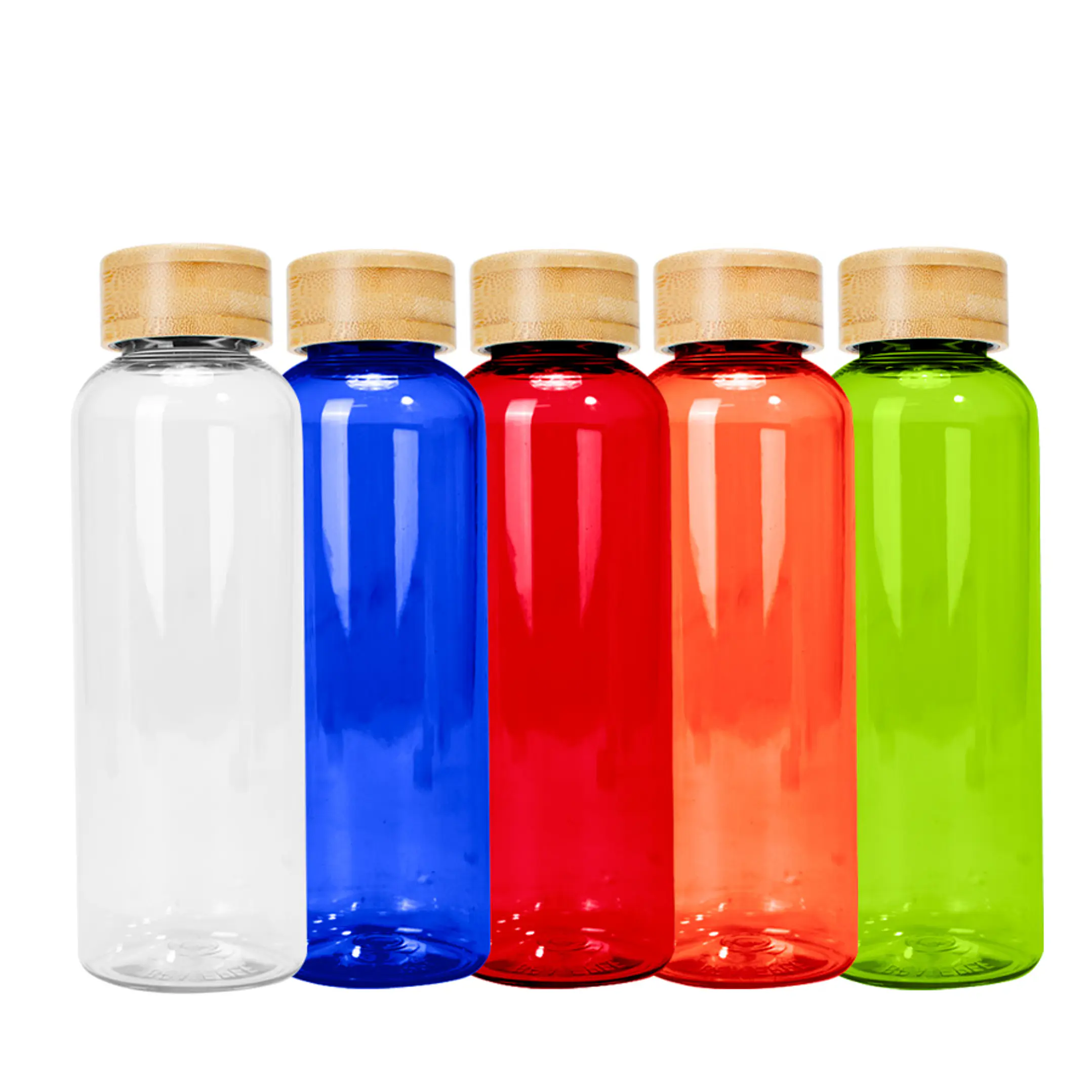 Botella PET tapa bambú 