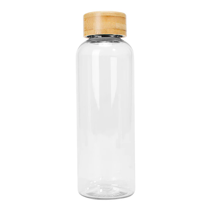 Botella PET tapa bambú 