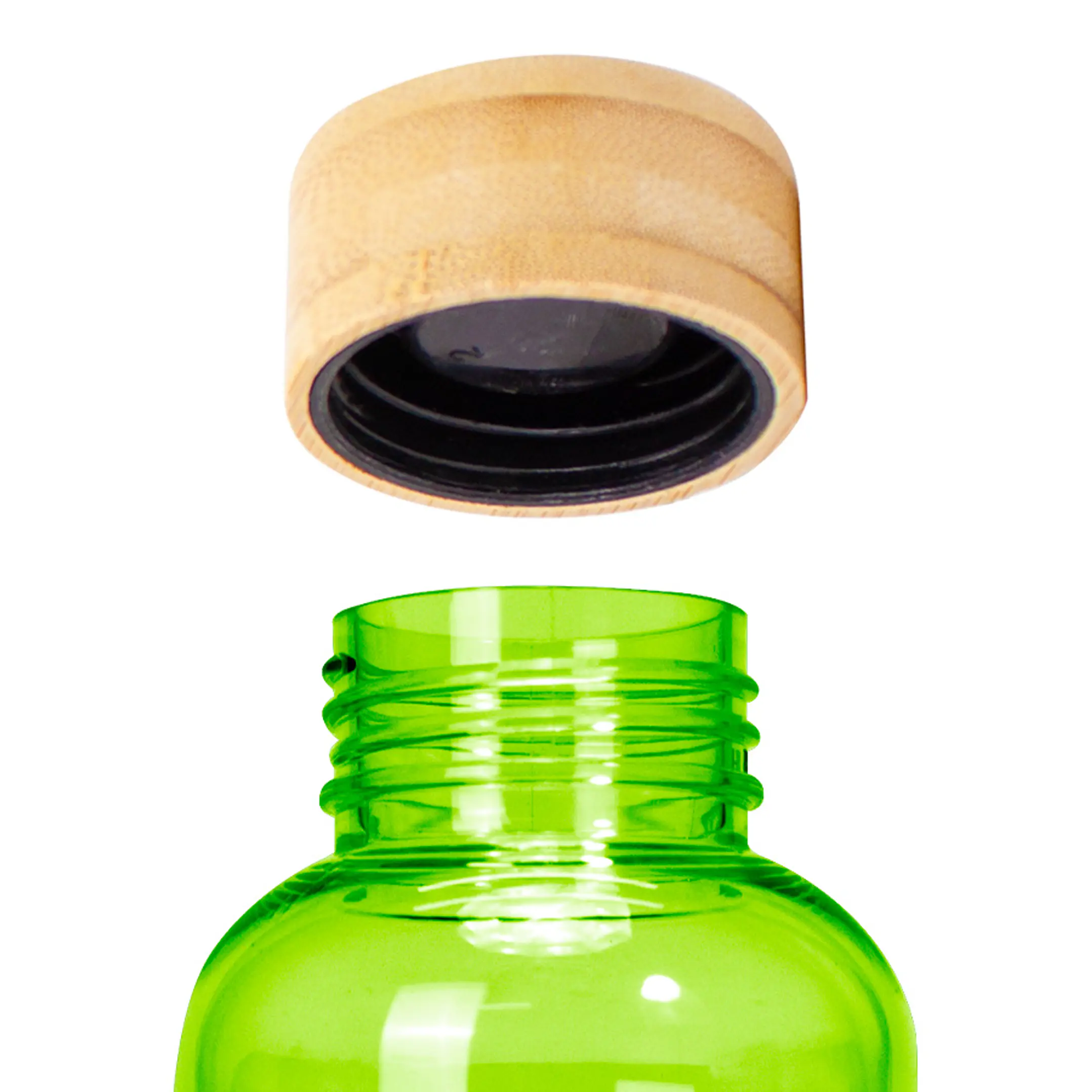Botella PET tapa bambú 