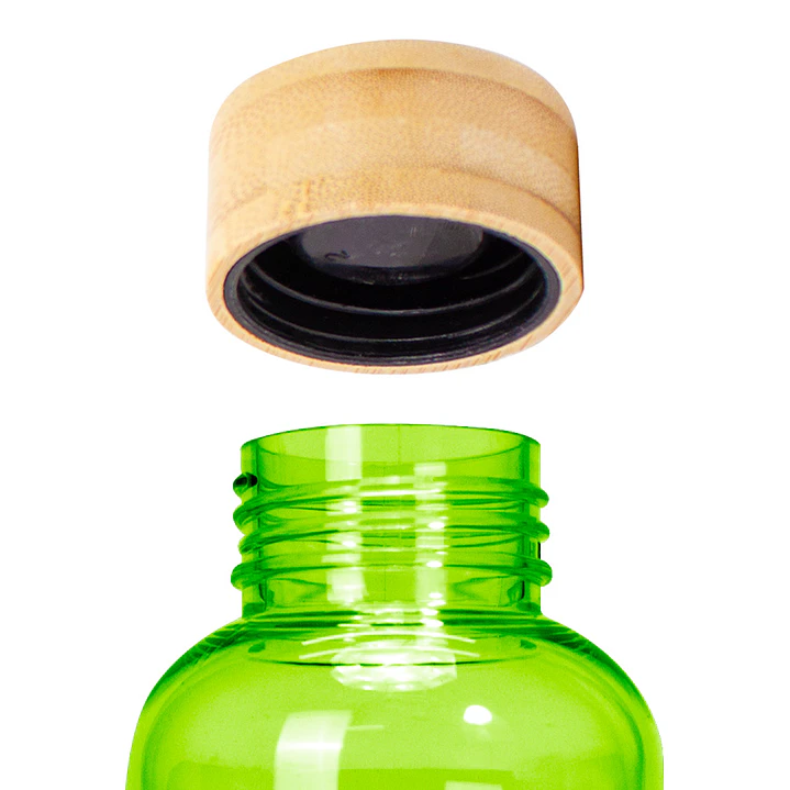 Botella PET tapa bambú 