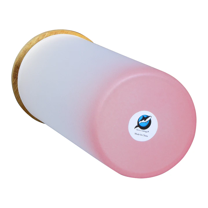 Botella Vidrio Borosilicato Sublimación, tapa Bamboo 13