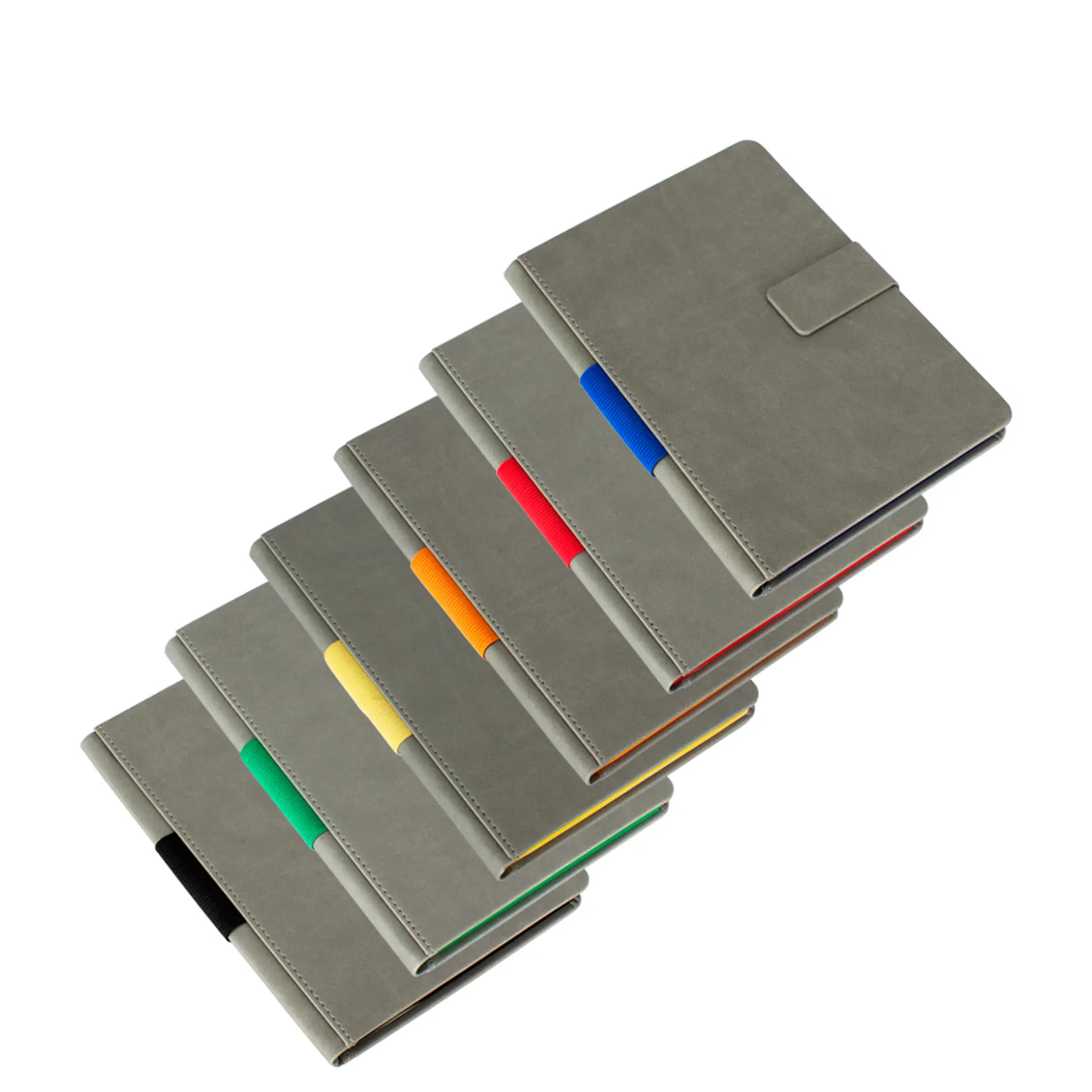 Cuaderno Gris cierre imantado (12 Unidades). 1