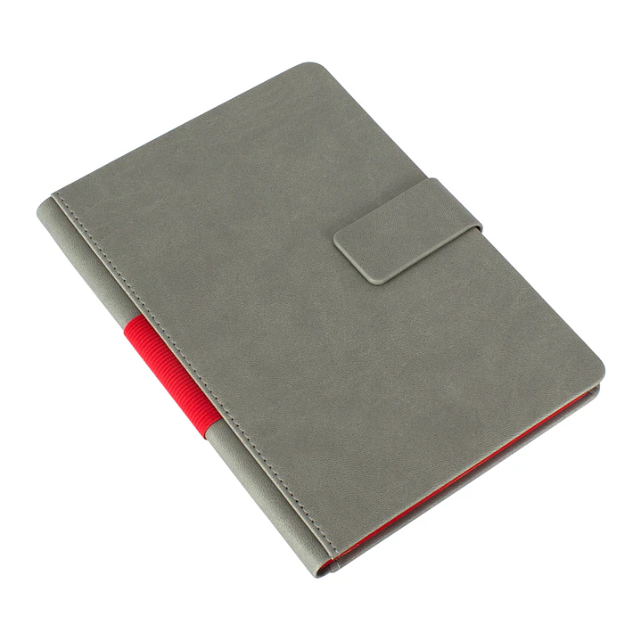 Cuaderno Gris cierre imantado (12 Unidades). 4